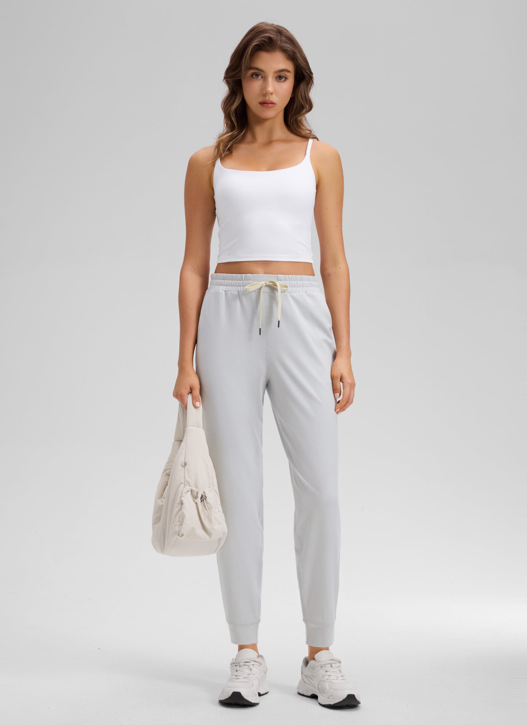 CRZ YOGA Women's Workout High Rise Drawstring Pocket Jogger 27.5