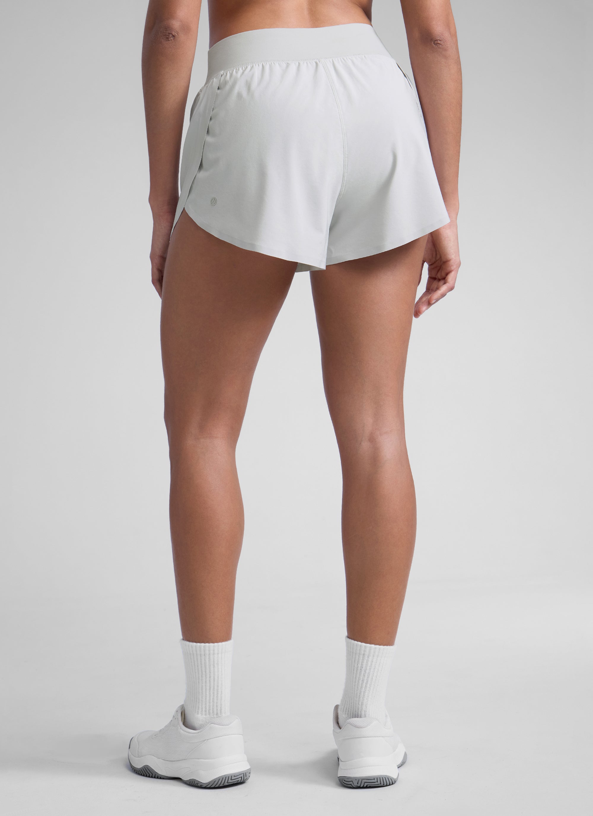 CRZ YOGA Women's Running High Rise Mesh Lined Shorts 3'' Workout Short Vita Pink