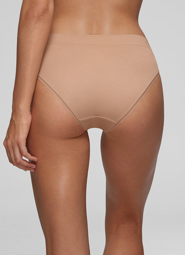 CRZ YOGA Softhold Women High Rise Breathable Bikini Underwear Pack Warm Beige 3pack