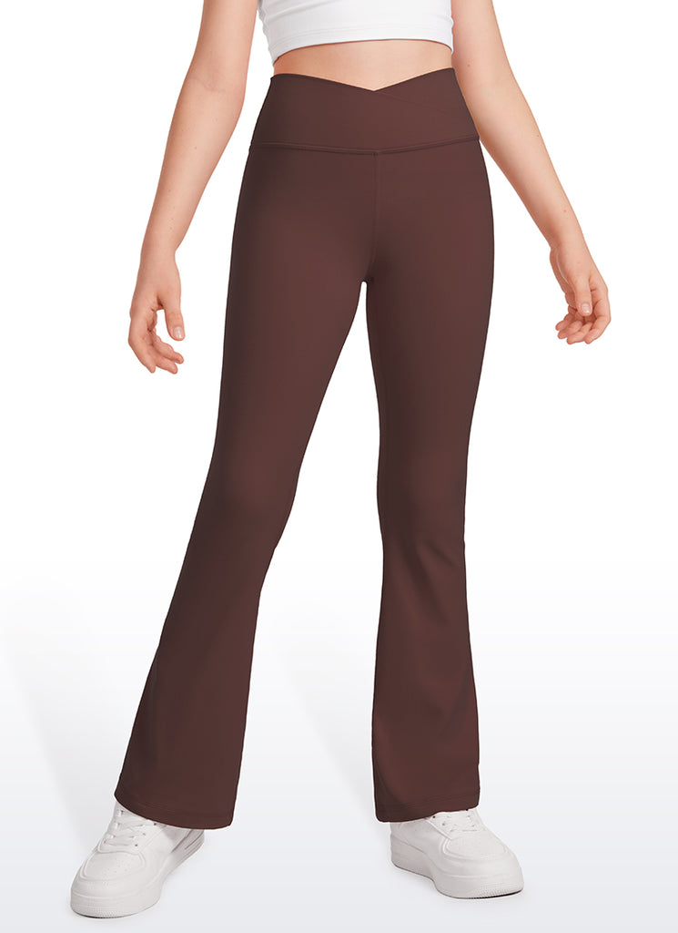 CRZ YOGA Girl's Active Sports Yoga Lounge Butterluxe Flare Leggings Tornado