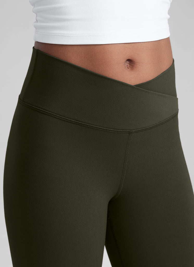 CRZ YOGA Girl's Active Sports Yoga Lounge Butterluxe Flare Leggings Taupe