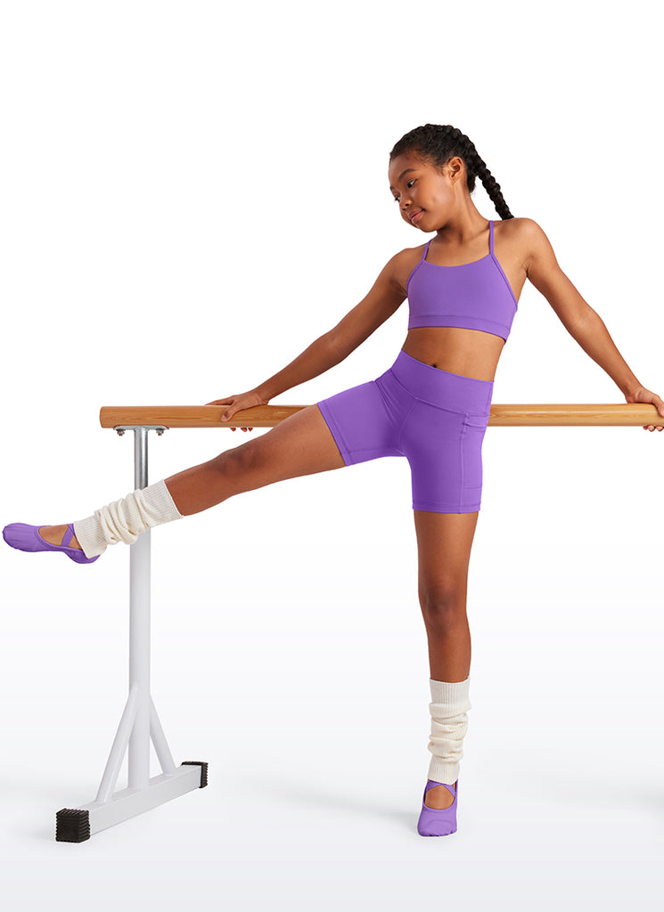 CRZ YOGA Girl's Active Sports Y-Back Bra Butterluxe Teens Tops Pink Peony