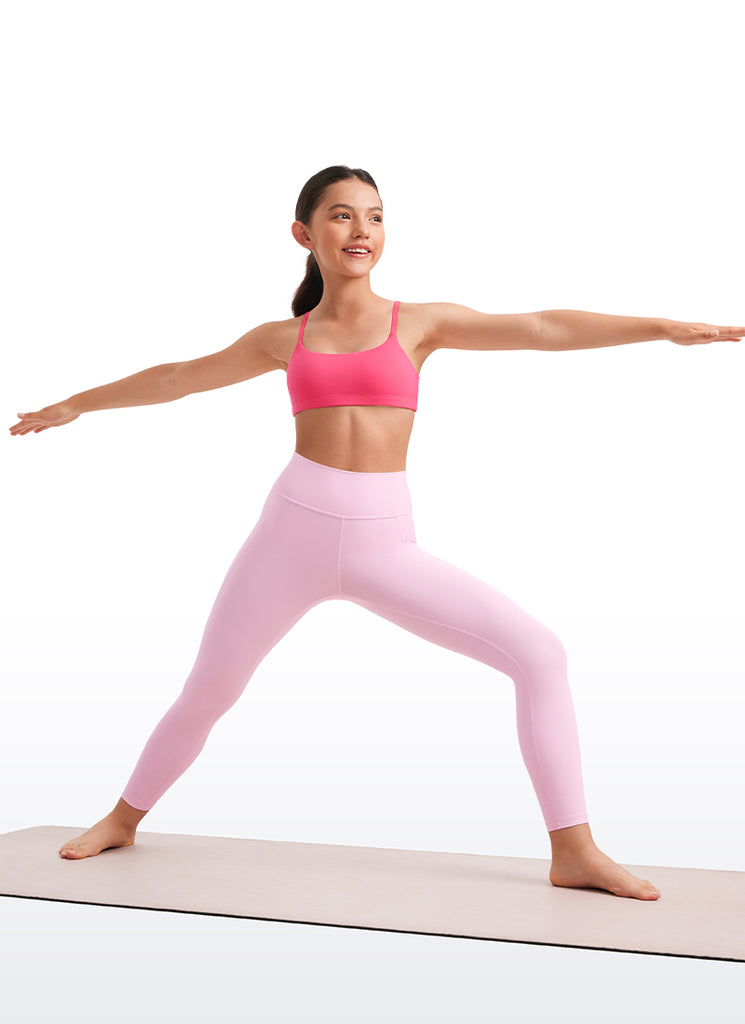 CRZ YOGA Girl's Active Sports Yoga Lounge Butterluxe Yoga Leggings Pink Peony