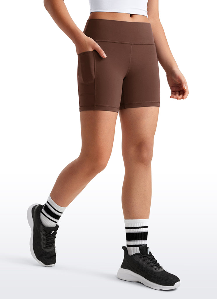 CRZ YOGA Girl's Active Sports Yoga Lounge Butterluxe Yoga Biker Shorts French Navy