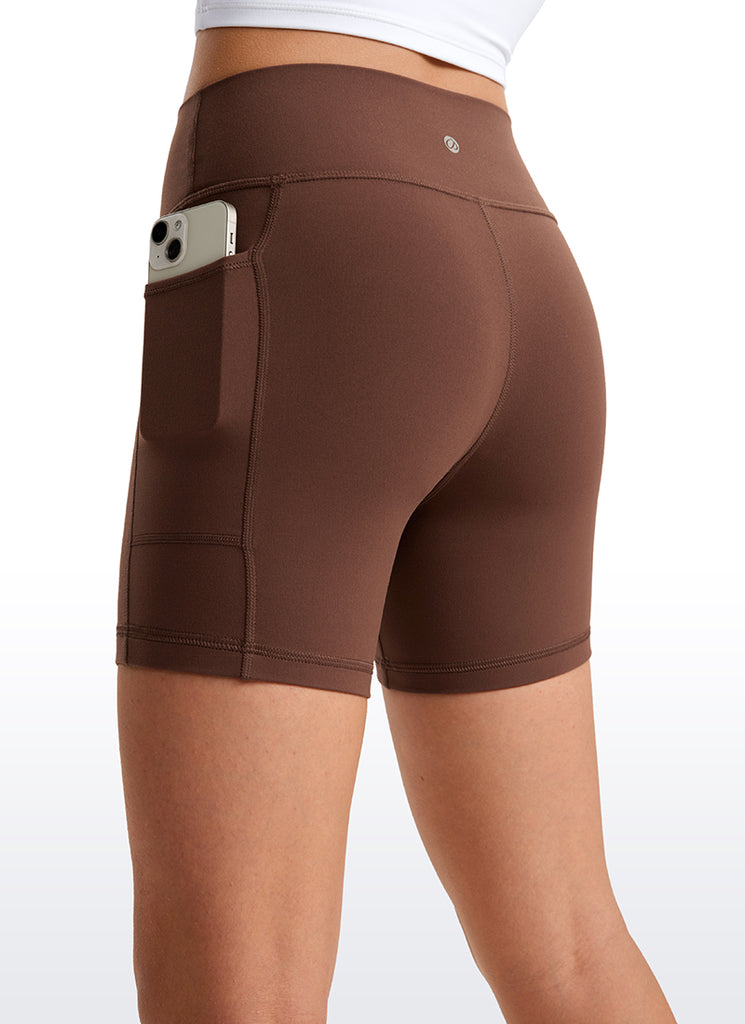 CRZ YOGA Girl's Active Sports Yoga Lounge Butterluxe Yoga Biker Shorts French Navy