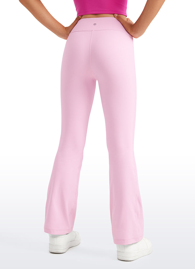 CRZ YOGA Girl's Active Sports Yoga Lounge Butterluxe Flare Leggings Pink Peony
