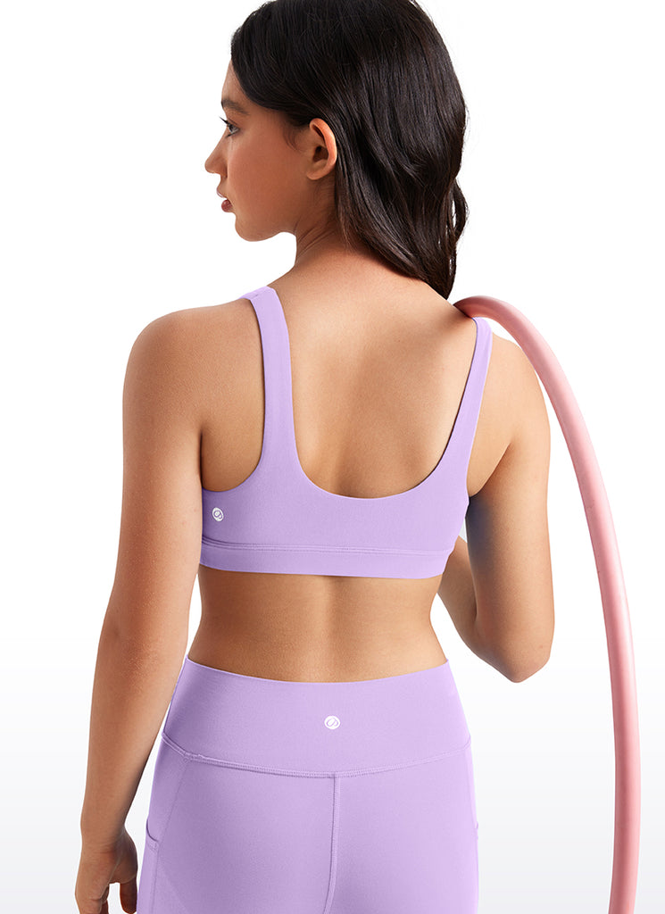 CRZ YOGA girl's Active Sports Butterluxe Teens Scoop Neck UBack Elfin Purple