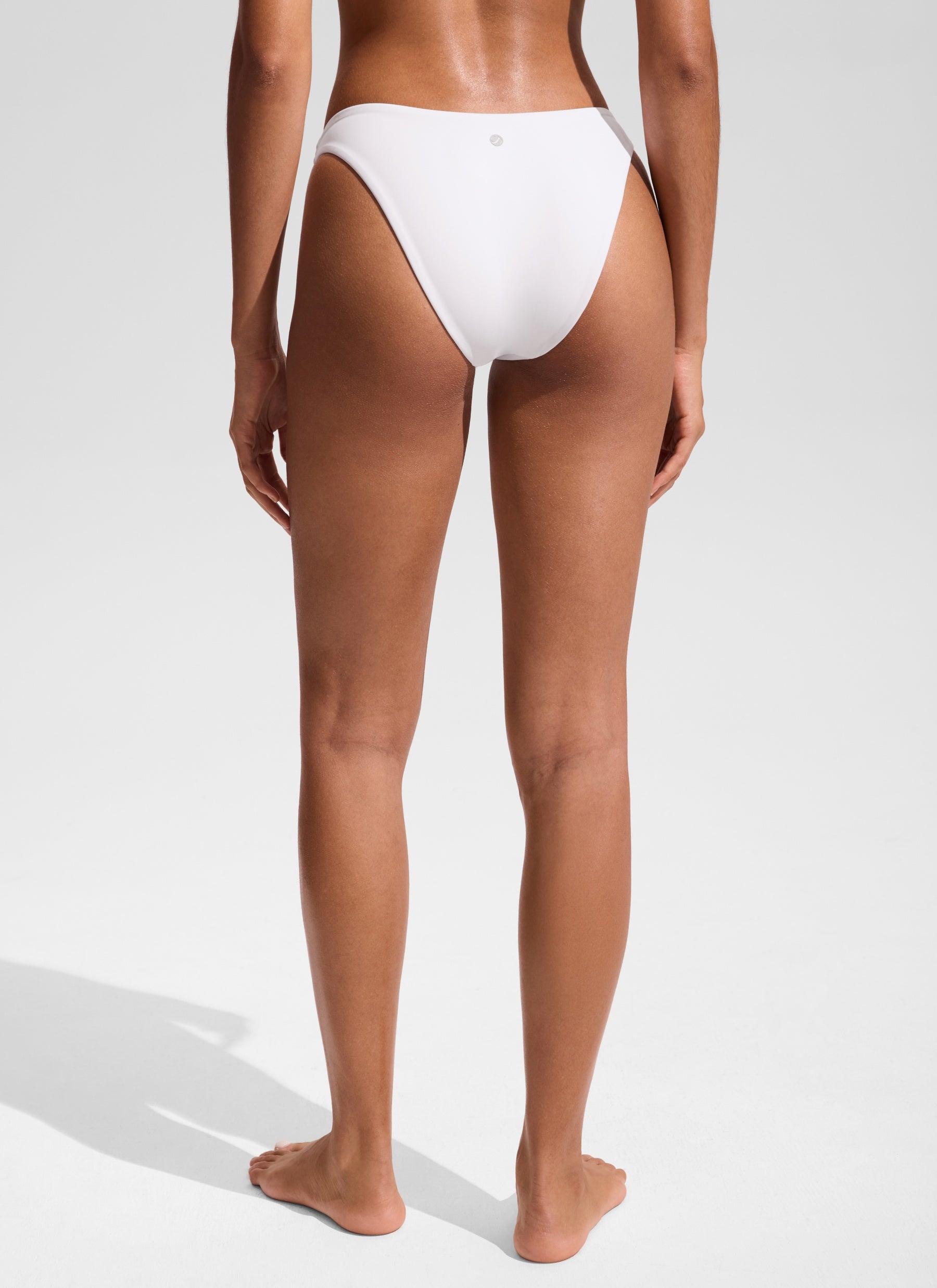 CRZ YOGA Women's Nexfeel Double Lined Low Rise Cheeky Bikini Bottoms White @model_info:S