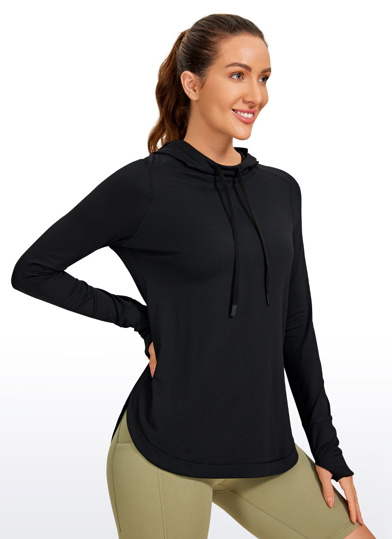 Brushed Feeling Thumbhole Hoodie