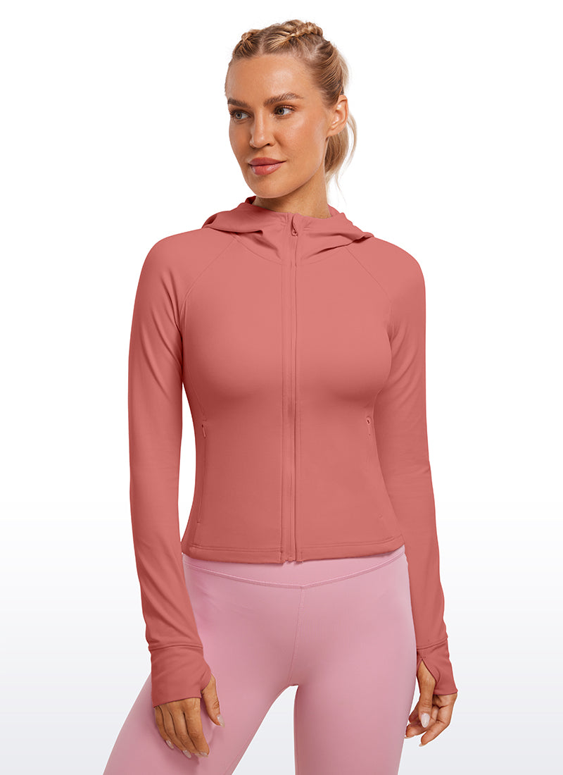 Butterluxe Full Zip Waist Length Jackets with Thumbholes