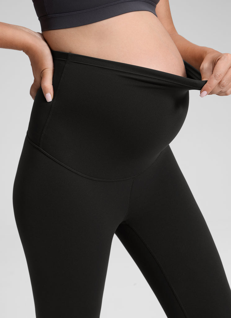 CRZ YOGA Women's Maternity Leggings Super High Rise Butterluxe 25'' Black