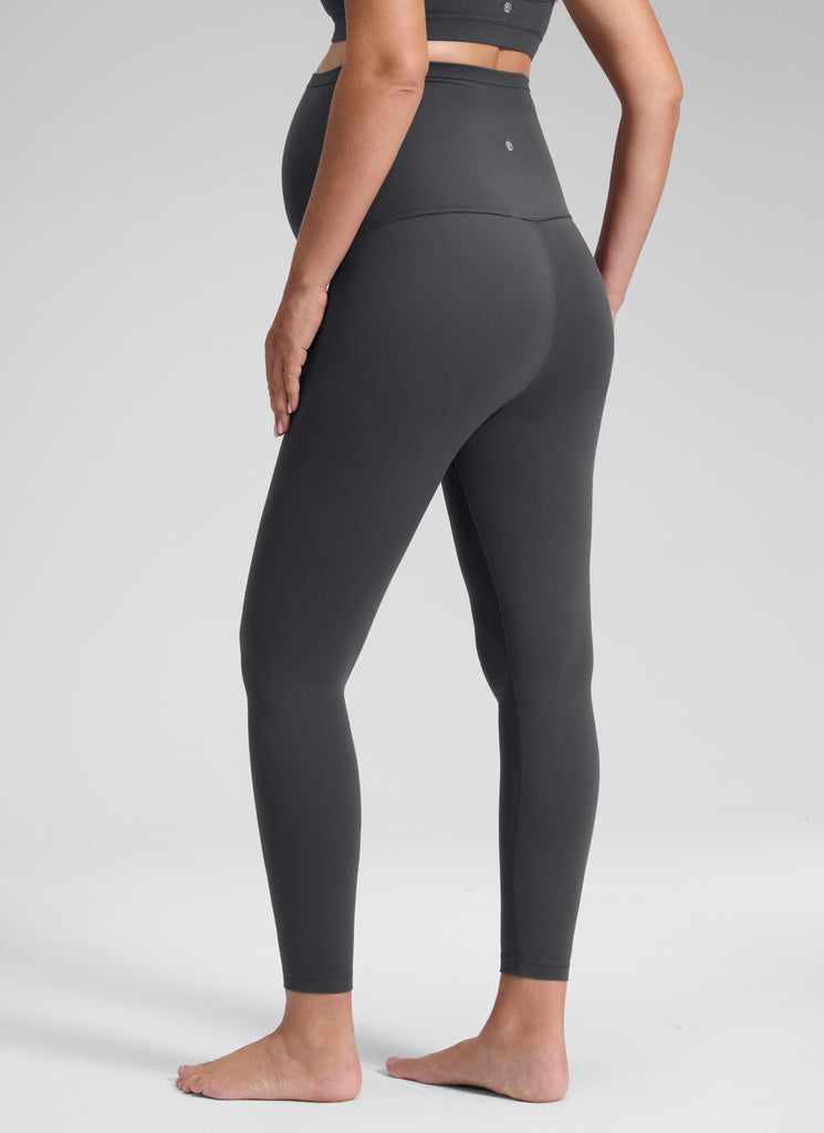 CRZ YOGA Women's Maternity Leggings Super High Rise Butterluxe 25'' Mysterious Grey