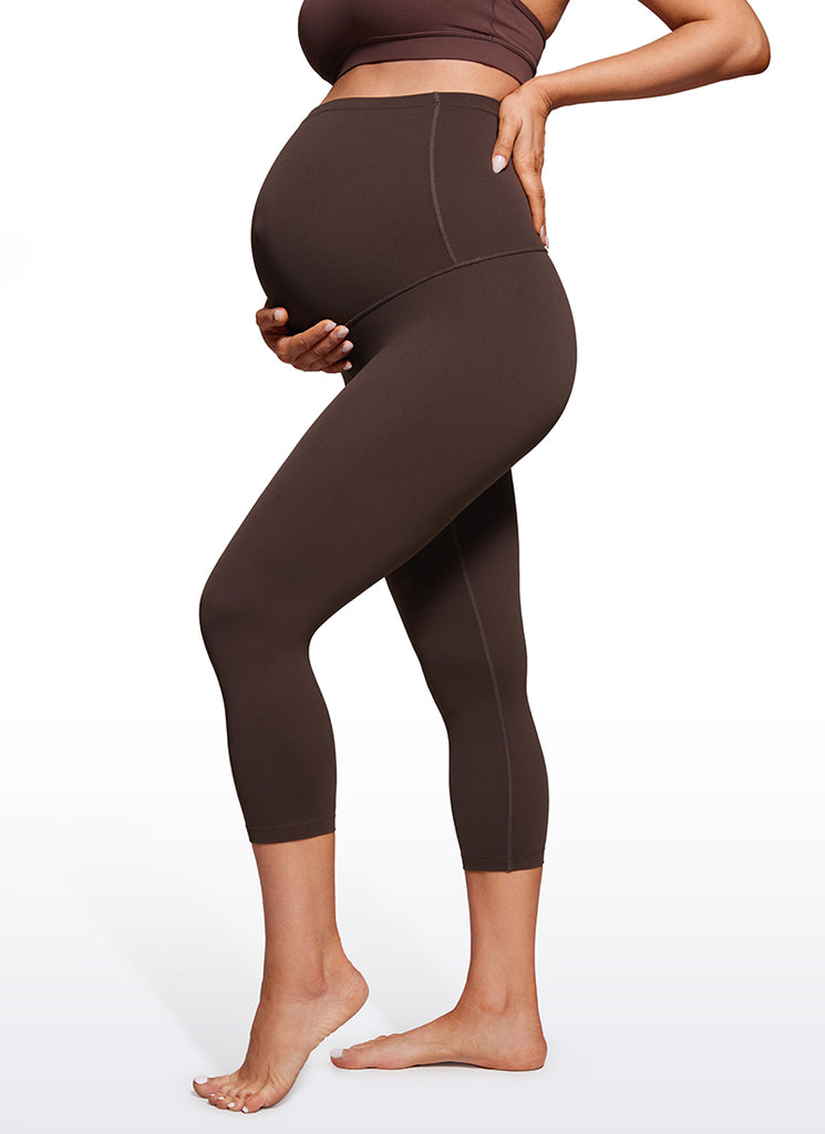 CRZ YOGA Women's Maternity Leggings Super High Rise Butterluxe 21'' Black