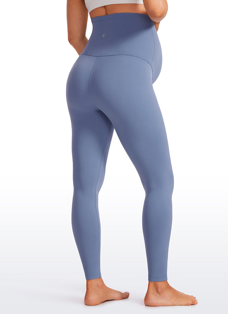 CRZ YOGA Women's Maternity Leggings Super High Rise Butterluxe 28'' Black Tie Dye Flowers