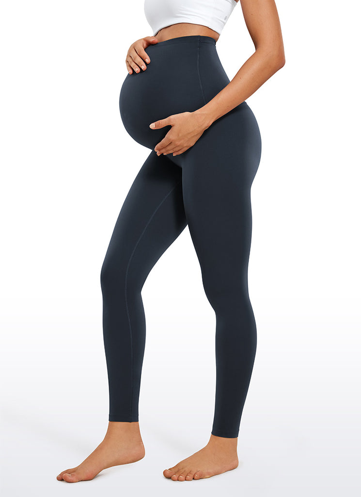 CRZ YOGA Women's Maternity Leggings Super High Rise Butterluxe 28'' Black