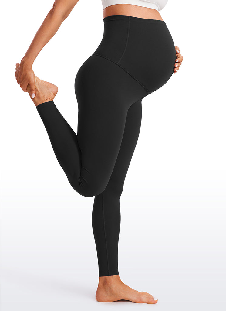 CRZ YOGA Women's Maternity Leggings Super High Rise Butterluxe 30'' Black