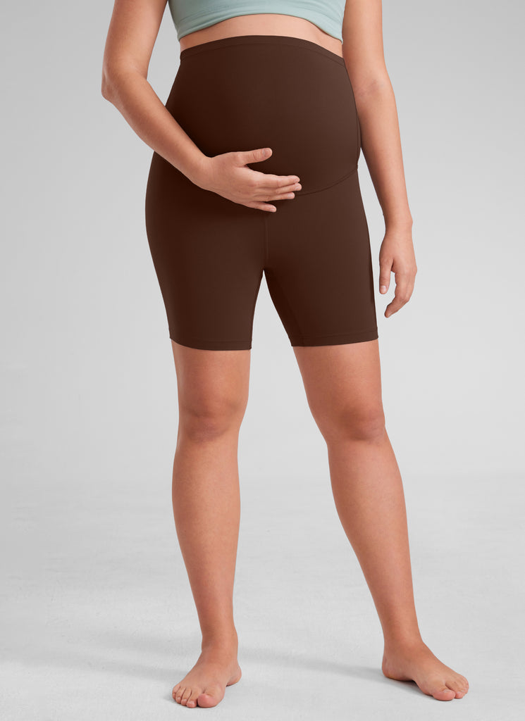 CRZ YOGA Women's Maternity Biker Shorts Super High Rise Butterluxe 6'' Lilac Air