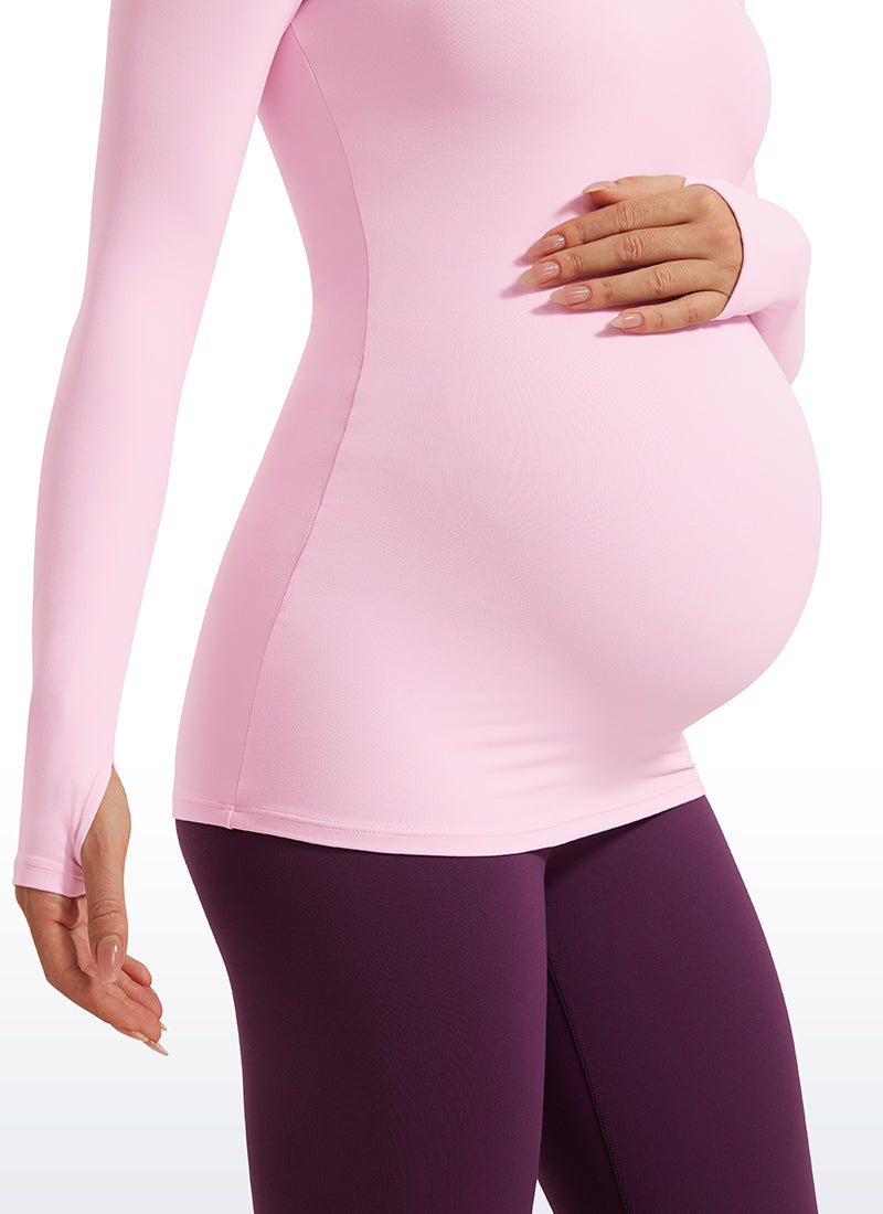 Butterluxe Long Sleeve Maternity Crewneck T-Shirts