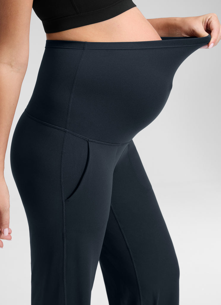 CRZ YOGA Women Butterluxe Maternity Wide Leg Pants with Pockets 31.5" True Navy