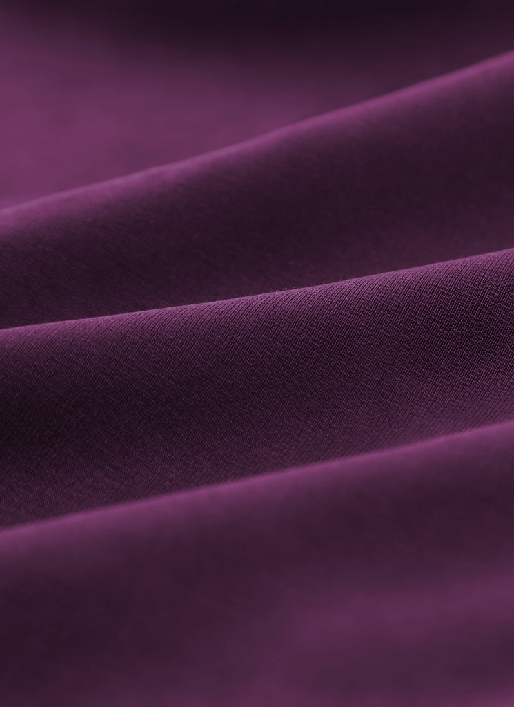 CRZ YOGA Womens SoftAura Basic Casual Sweat Shirt Crew Neck Pullover Plum Magenta