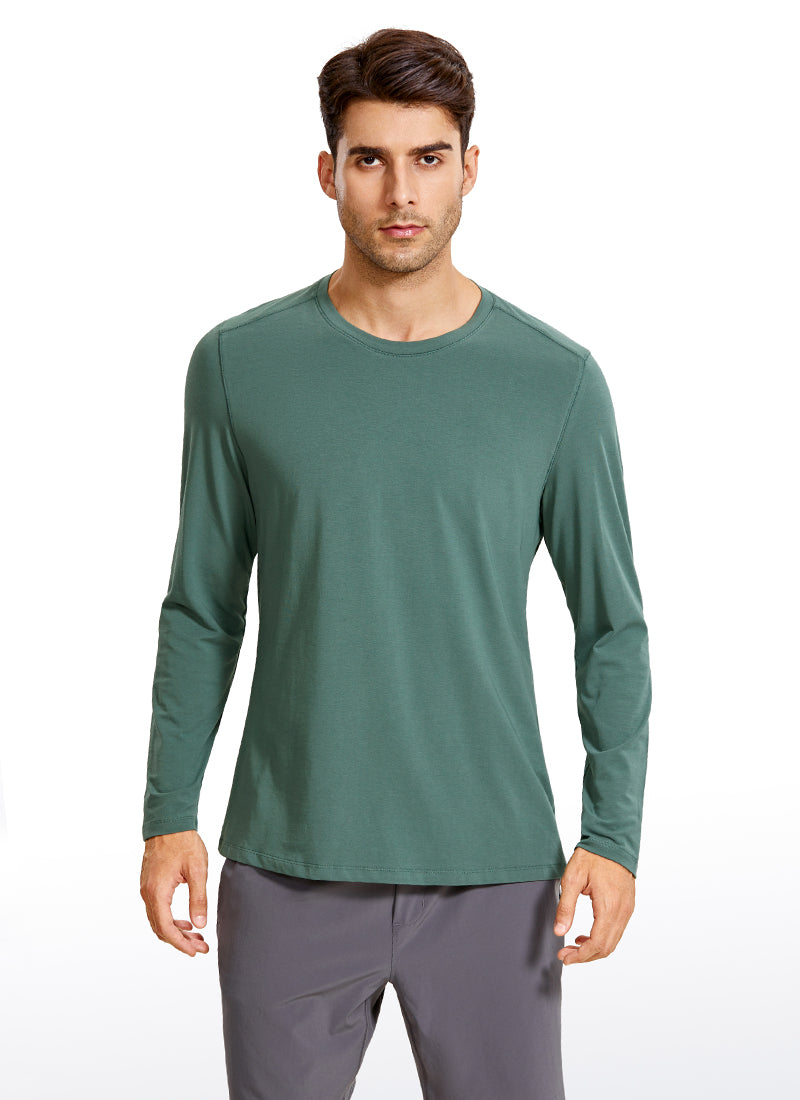 Pima Cotton Long Sleeve - Graphite Green