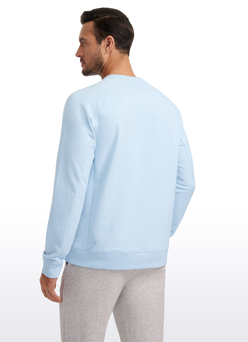 French Terry Pullover Sweatshirts with Zip Pockets