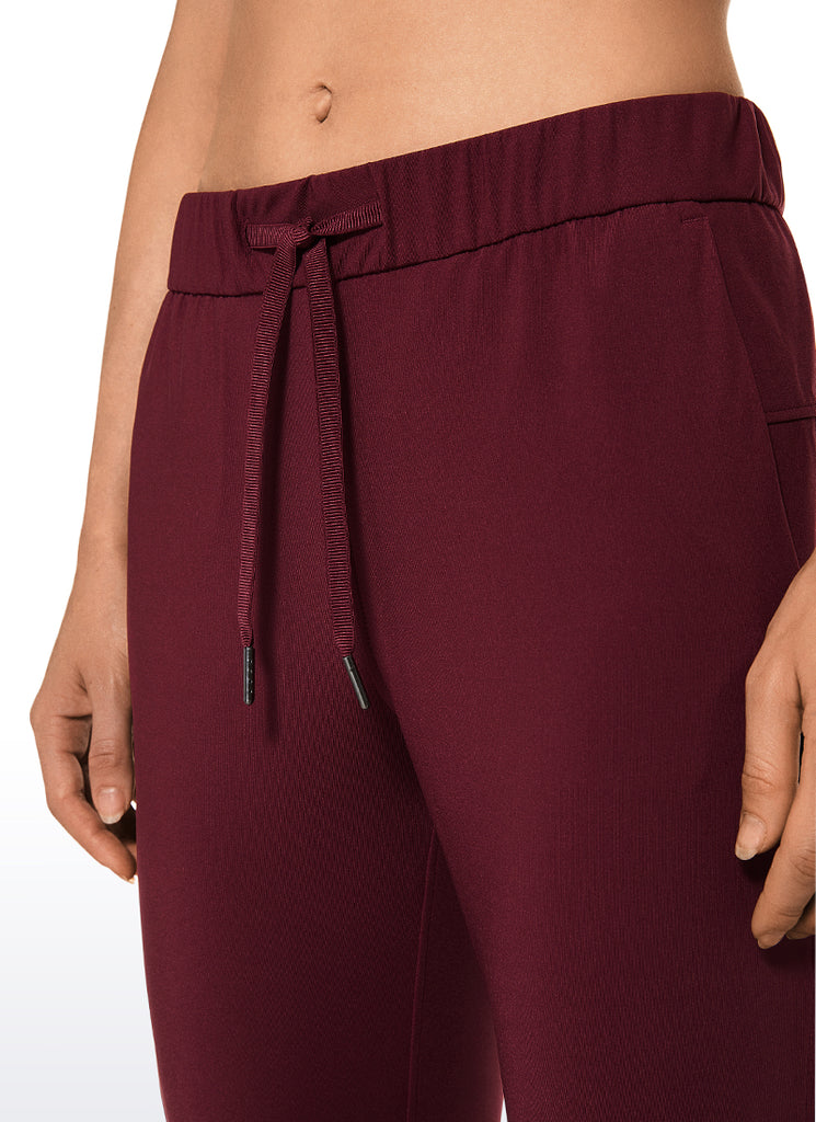 CRZ YOGA Women's Travel Slim Fit Stretch Drawstring Long Pants 31